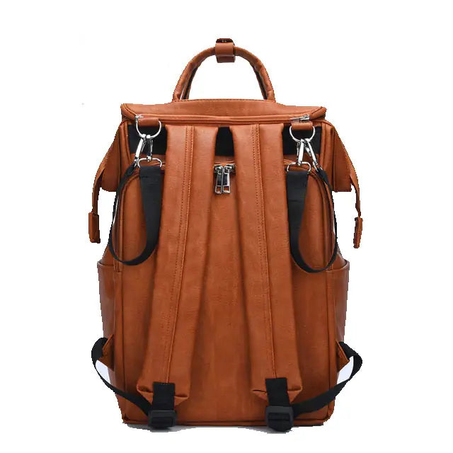 Brown Leather Diaper Bag