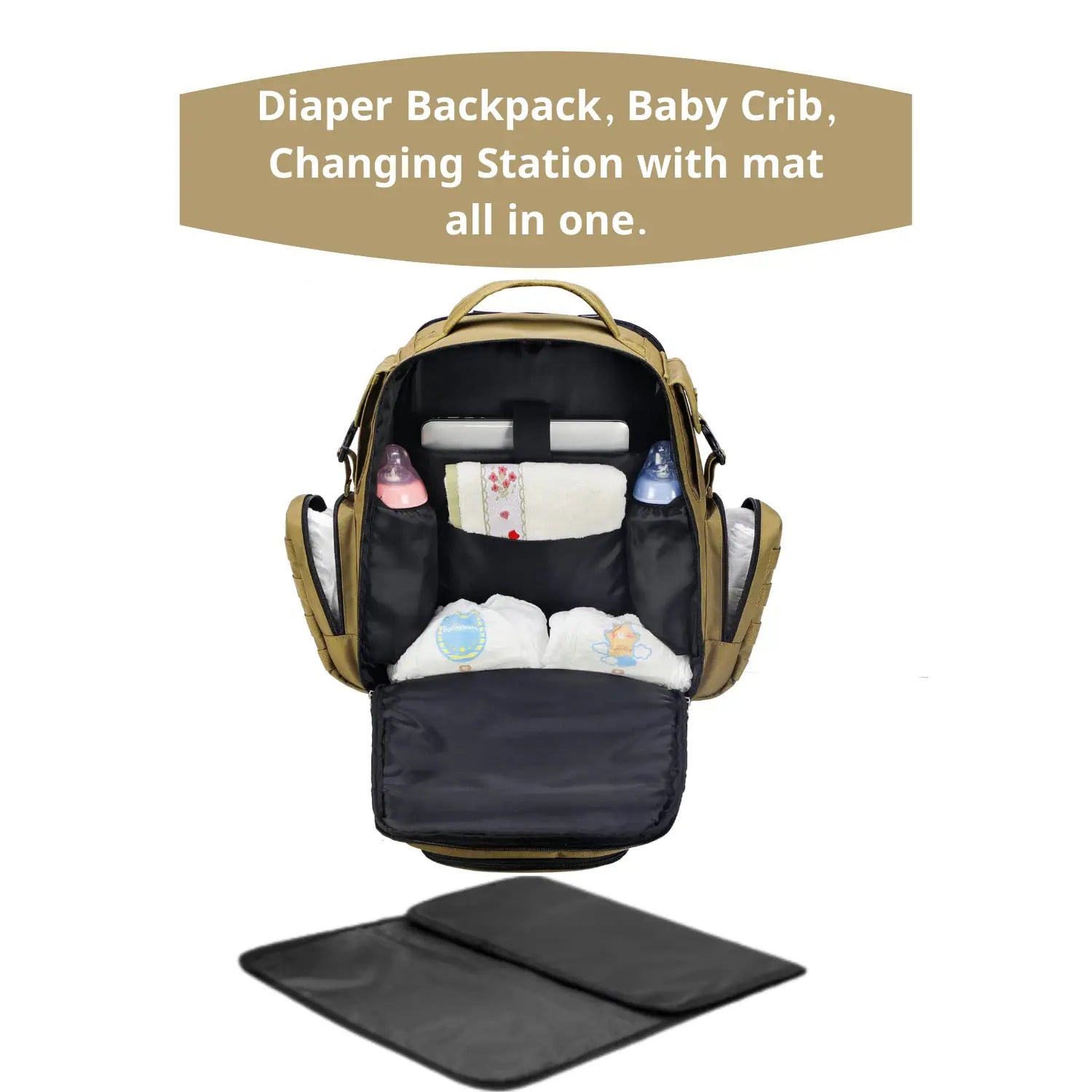 Military Diaper Bag For Men With Changing Mat